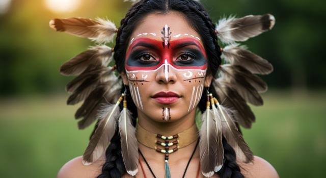 Native American Beauty Traditions: Paint & Feathers