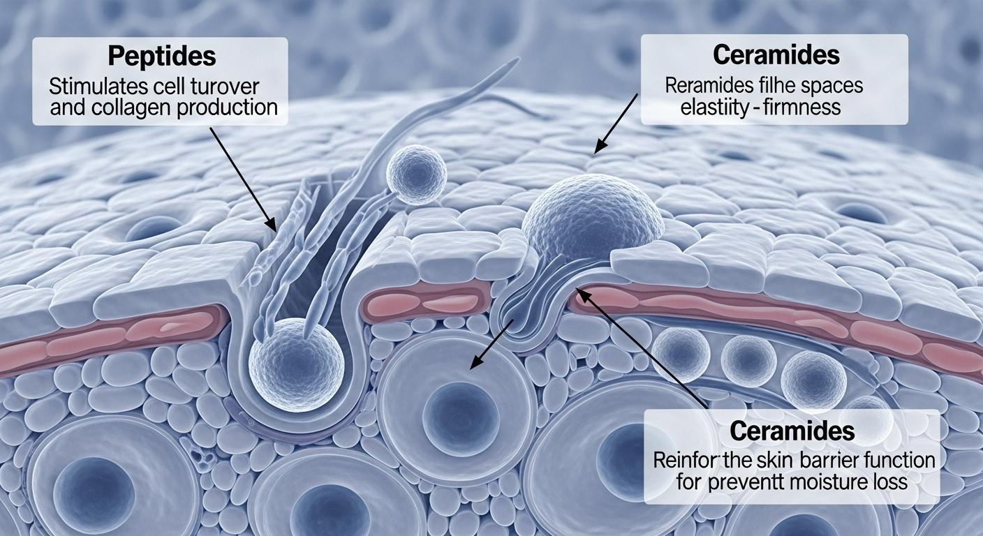 How Peptides and Ceramides Work Together in Skincare