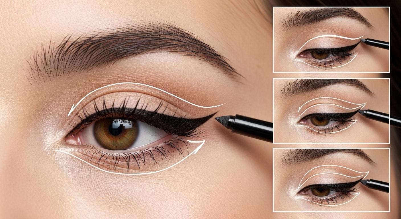How to Create a Cat-Eye with Eyeliner Step by Step