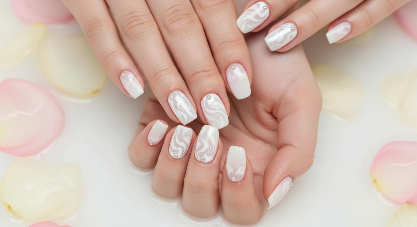 How to Create a Milk Bath Nail Design at Home Easily